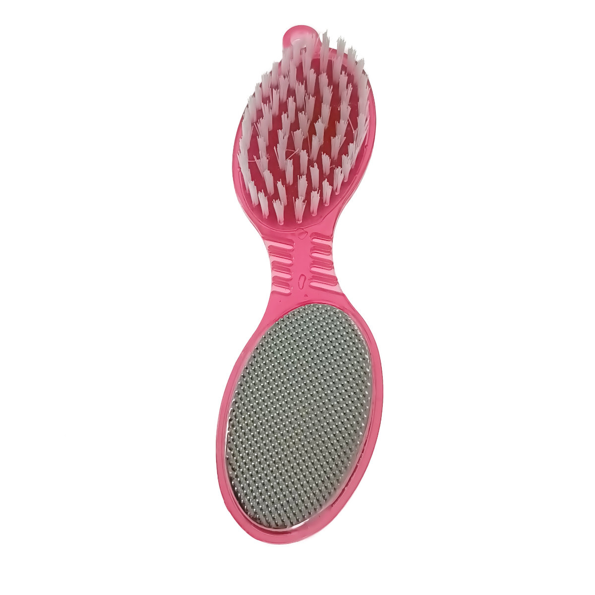 Instrument pentru pedichiura cu perie, piatra ponce, pila si pad de lustruire, 026-V22 25370, roz [5]