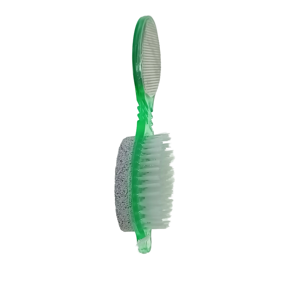 Instrument pentru pedichiura cu perie, piatra ponce, pila si pad de lustruire, 026-V22 25370, verde [2]