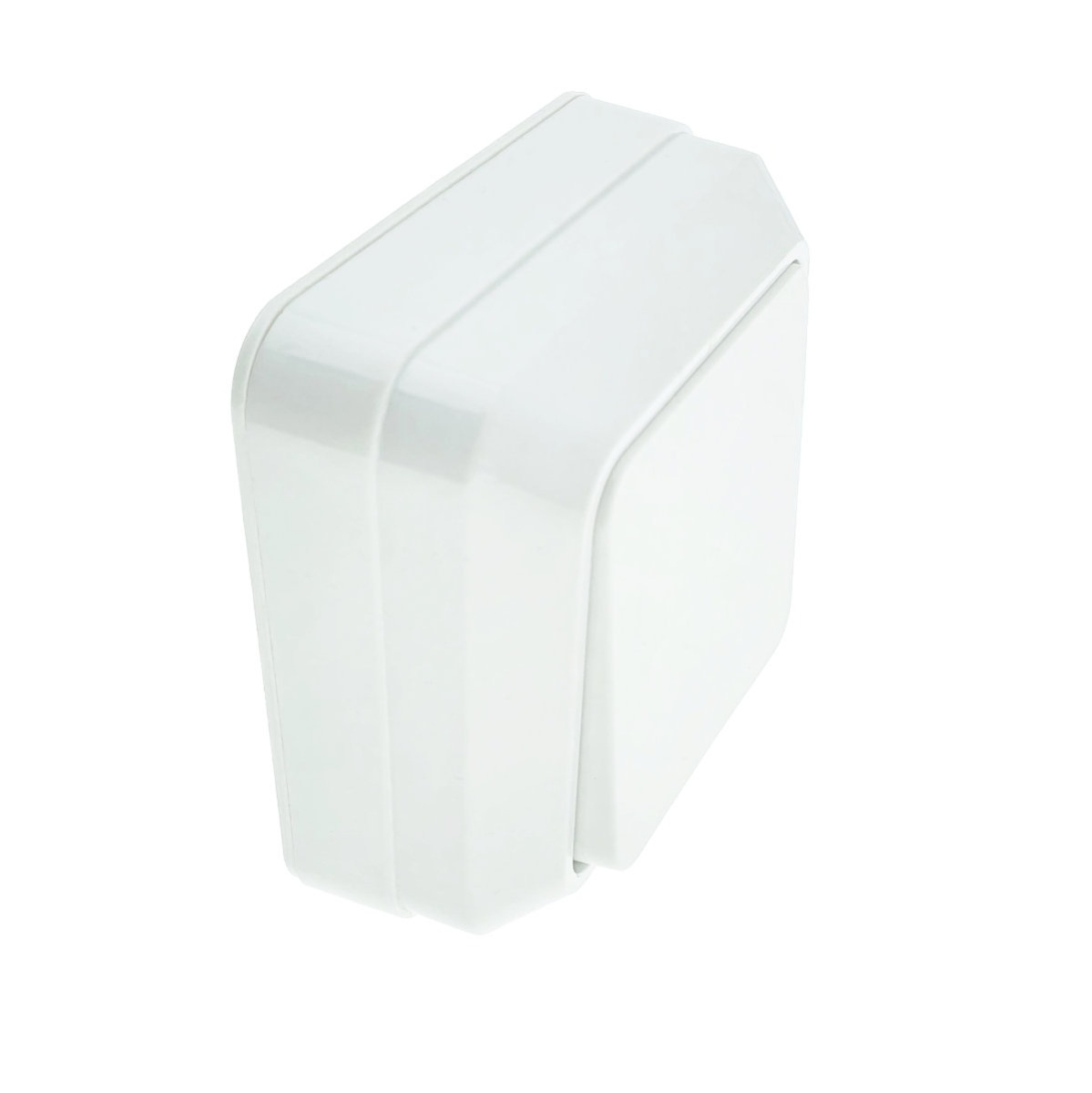 Intrerupator cu buton, aplicat, cu rama, 70 x 70 x 32mm, alb [1]