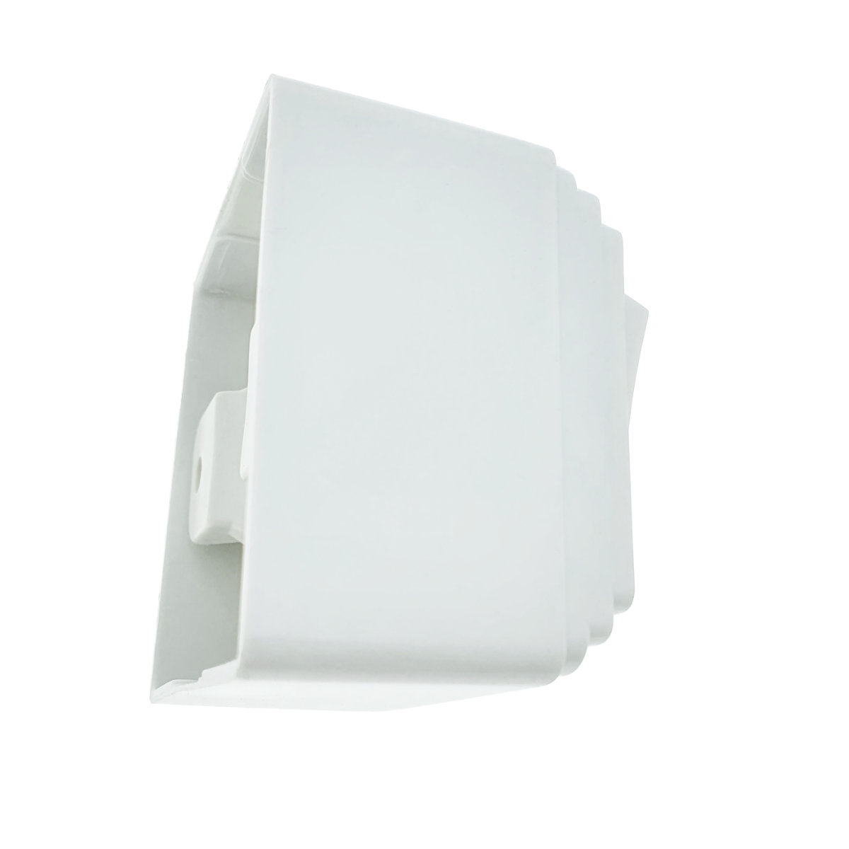 Intrerupator cu buton, montaj aplicat, cu rama, 60 x 56 x 40mm, alb [3]