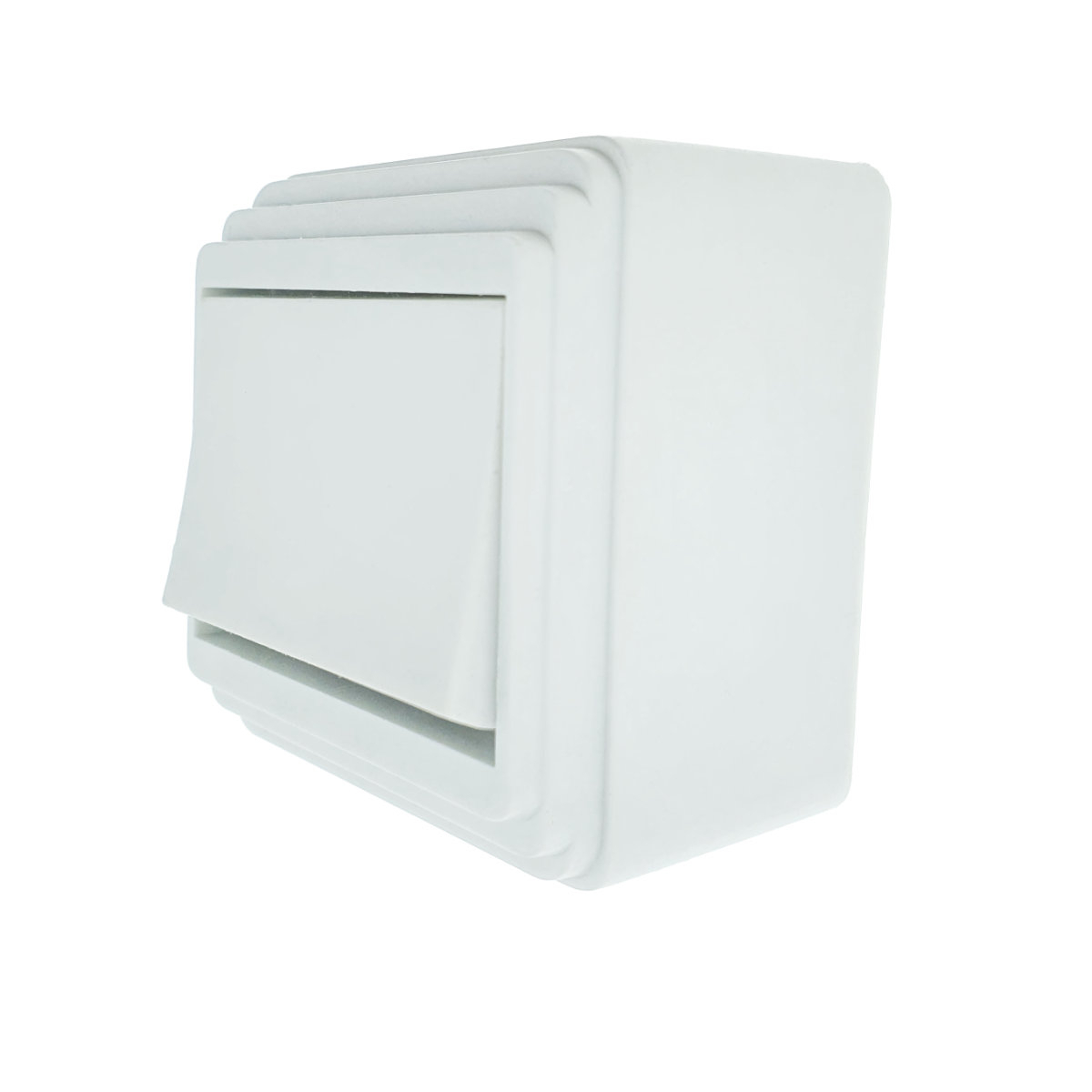 Intrerupator cu buton, montaj aplicat, cu rama, 60 x 56 x 40mm, alb [6]