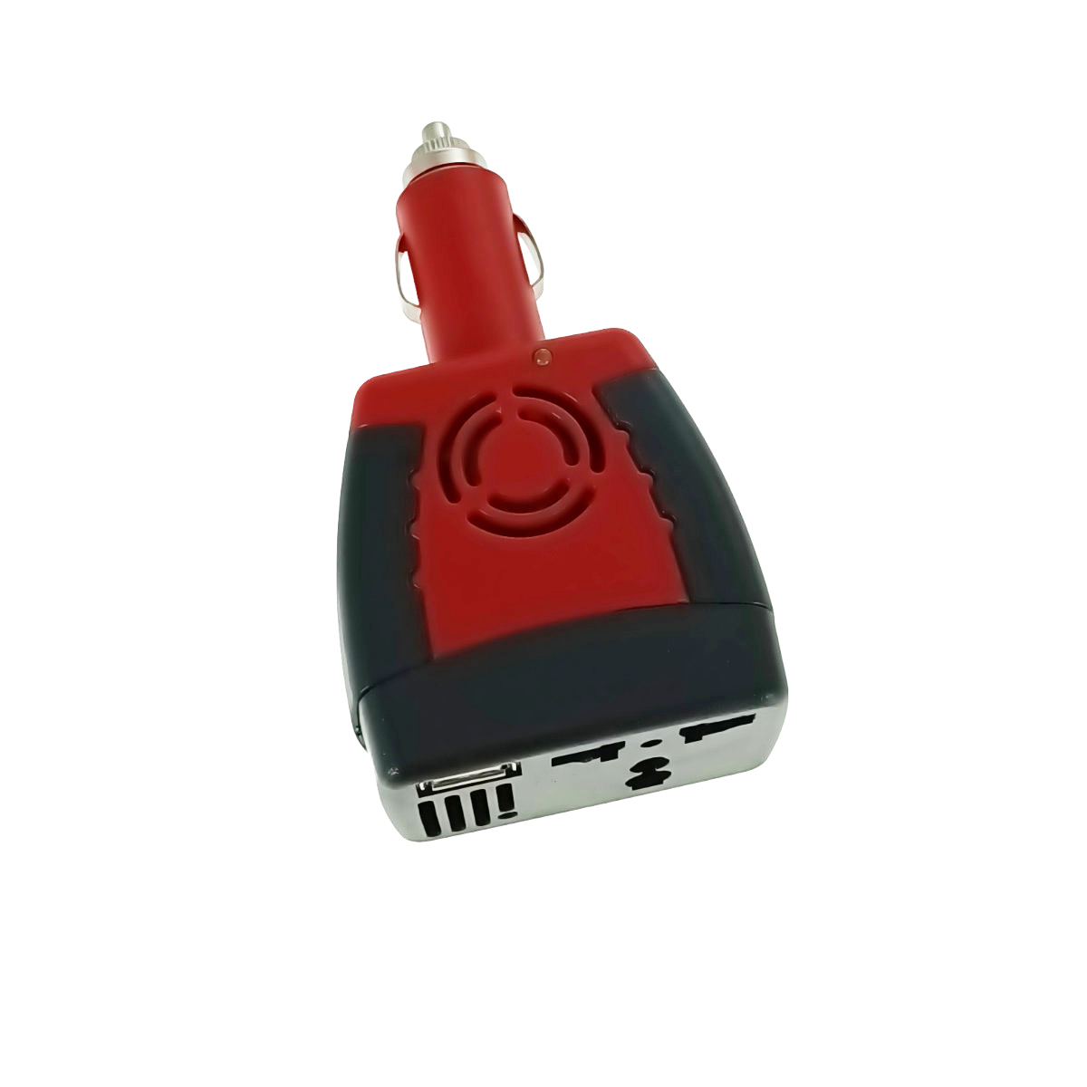 Invertor auto 12V la 220V 150W, iesire 1 X USB 5V-2.1A, negru cu rosu [3]