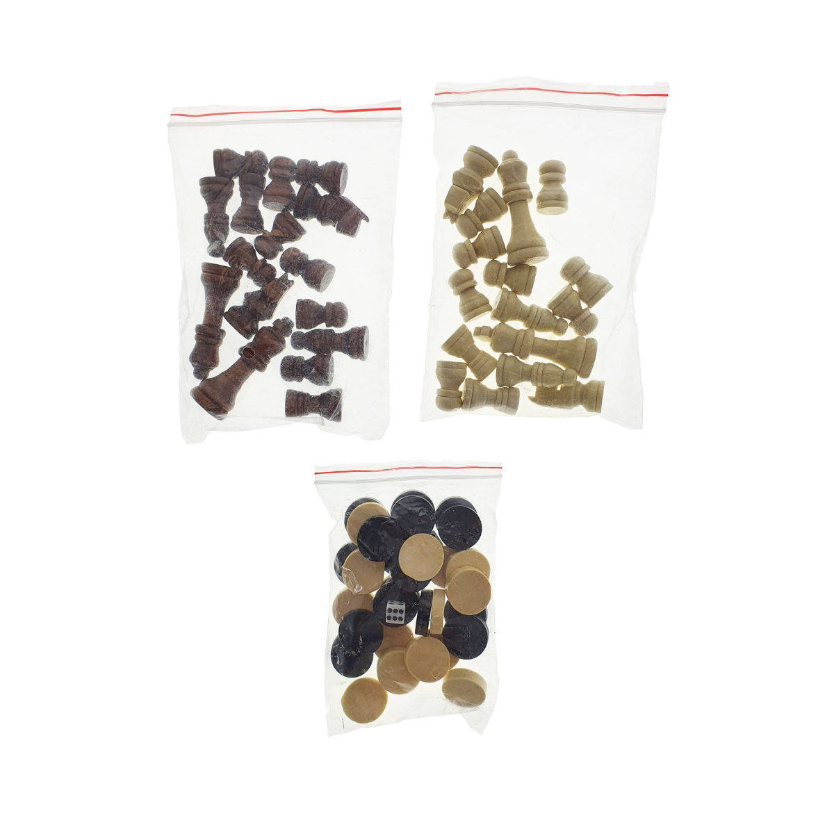 Joc de masa 3 in 1, sah, table si dame, 30 x 30 cm, cu 64 piese [6]