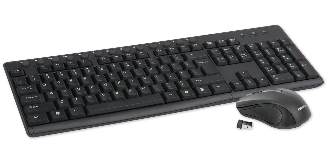 KEYBOARD US + MOUSE OMEGA OKM071 M-MEDIA W-LESS SET 2.4GHZ [5]