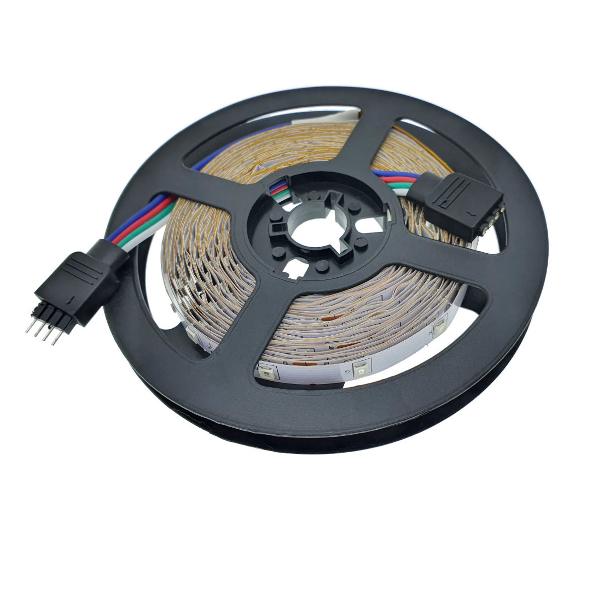Kit banda Led RGB 3528 SMD, 5m, 60 led/m, 4.8W/m, cu telecomanda, controller si alimentator 12V 2A [12]