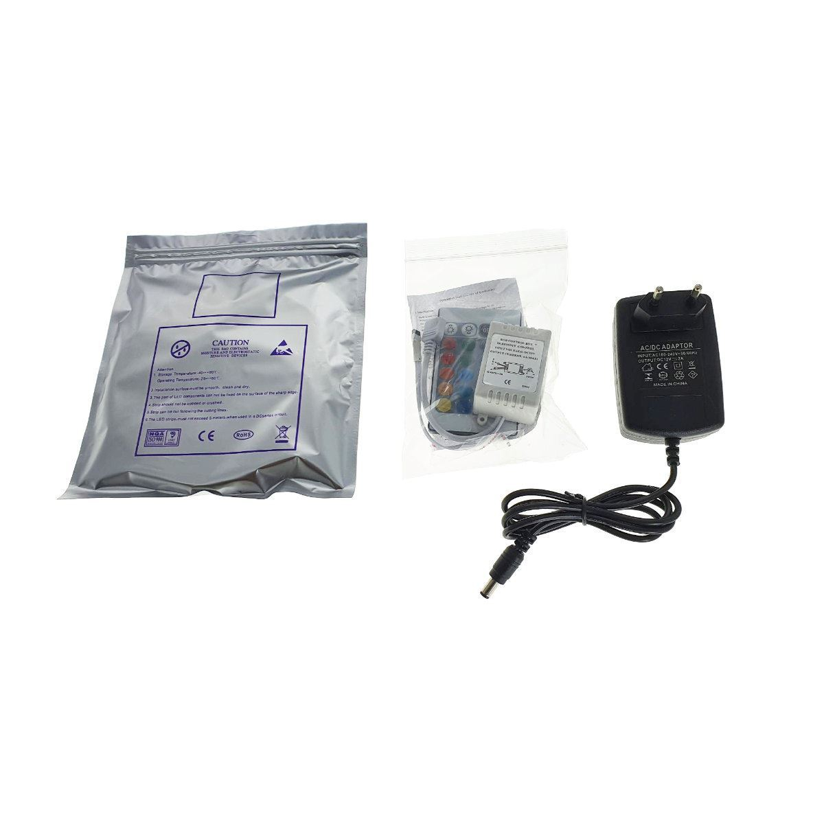 Kit banda Led RGB 3528SMD, 5m, 60 led/m, 4.8W/m, cu telecomanda, controller si alimentator [6]