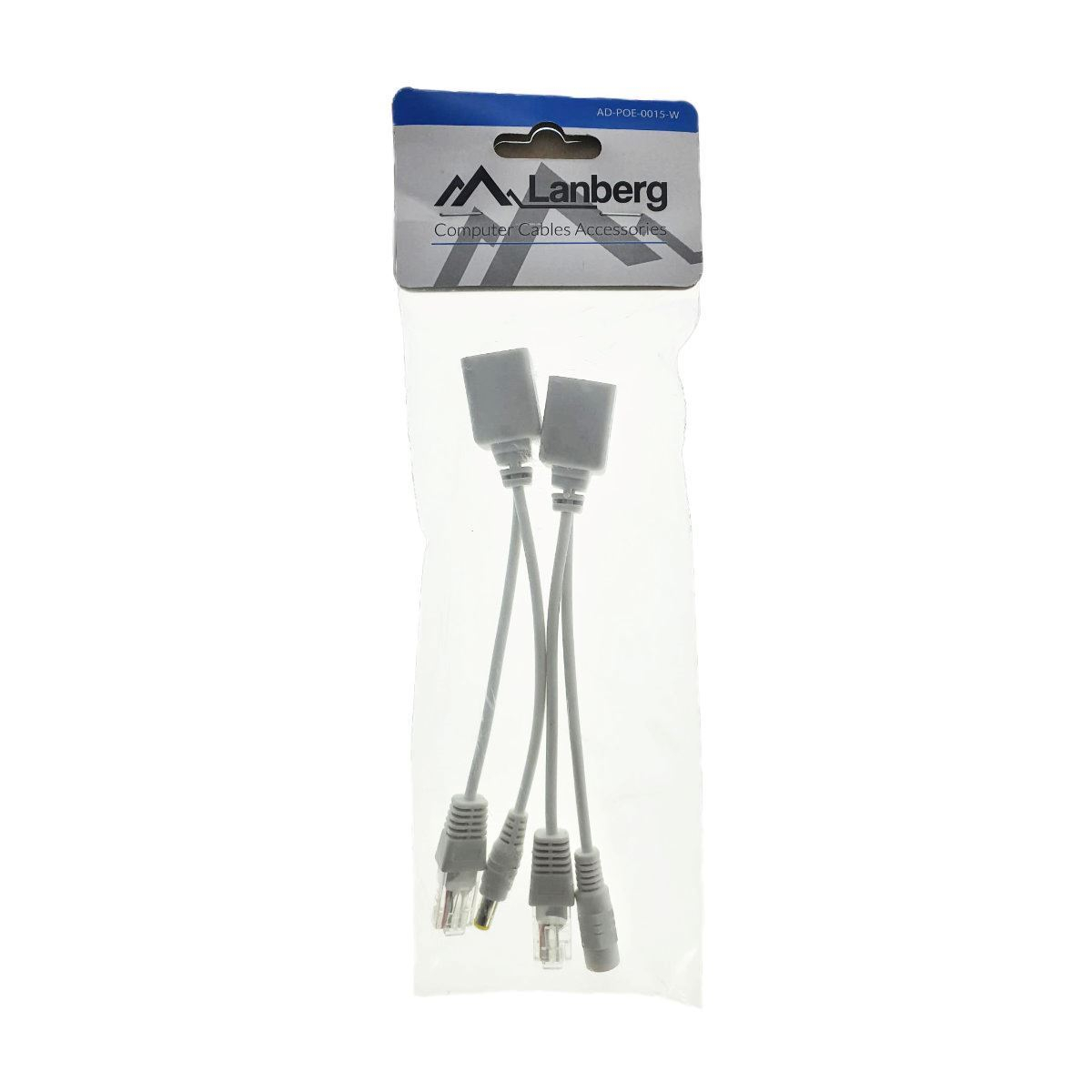 Kit UTP pasiv cu injector PoE, Lanberg 42148, energie si transfer de date, alb [10]