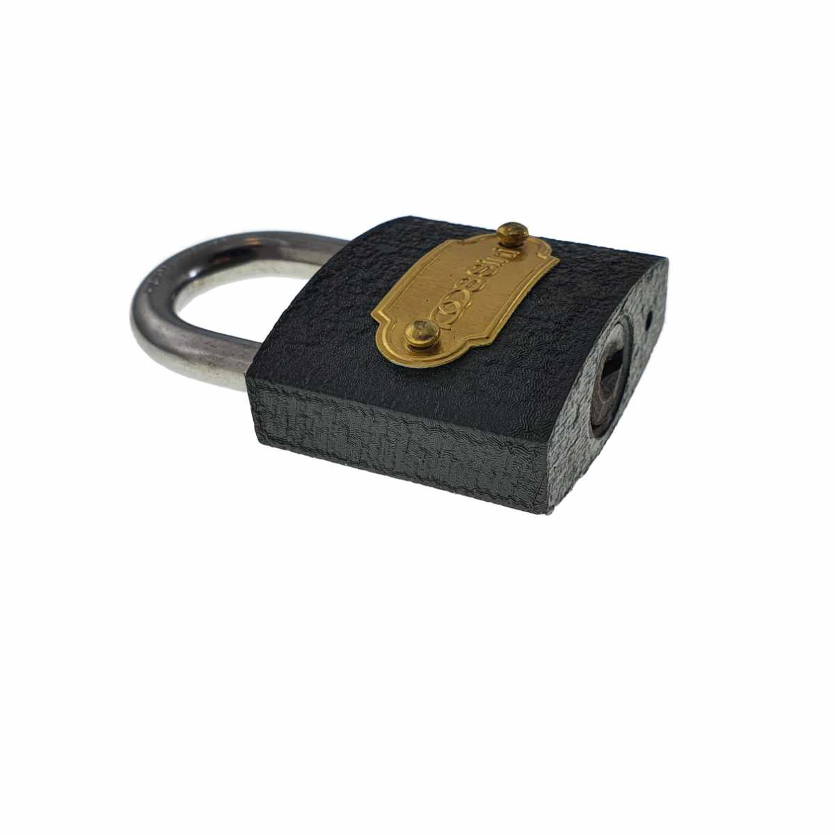 Lacat Bossini 11408, 3 chei incluse, inchidere automata prin apasare, culoare neagra [13]