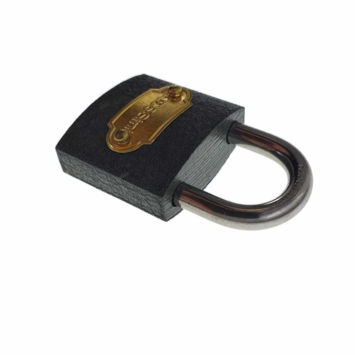 Lacat Bossini 11408, 3 chei incluse, inchidere automata prin apasare, culoare neagra [6]