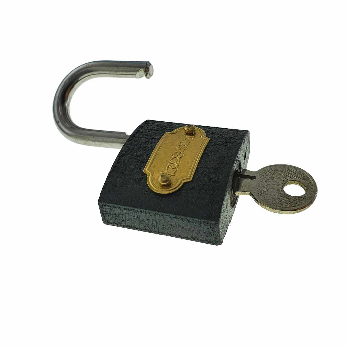 Lacat Bossini 11408, 3 chei incluse, inchidere automata prin apasare, culoare neagra [11]