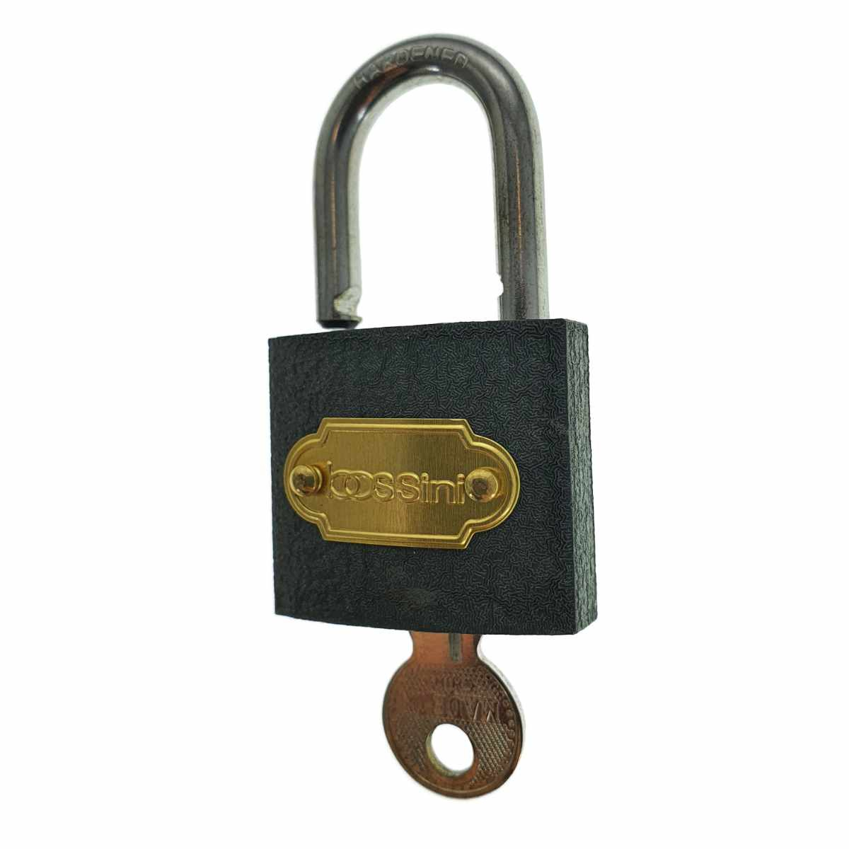 Lacat Bossini 11408, 3 chei incluse, inchidere automata prin apasare, culoare neagra [2]