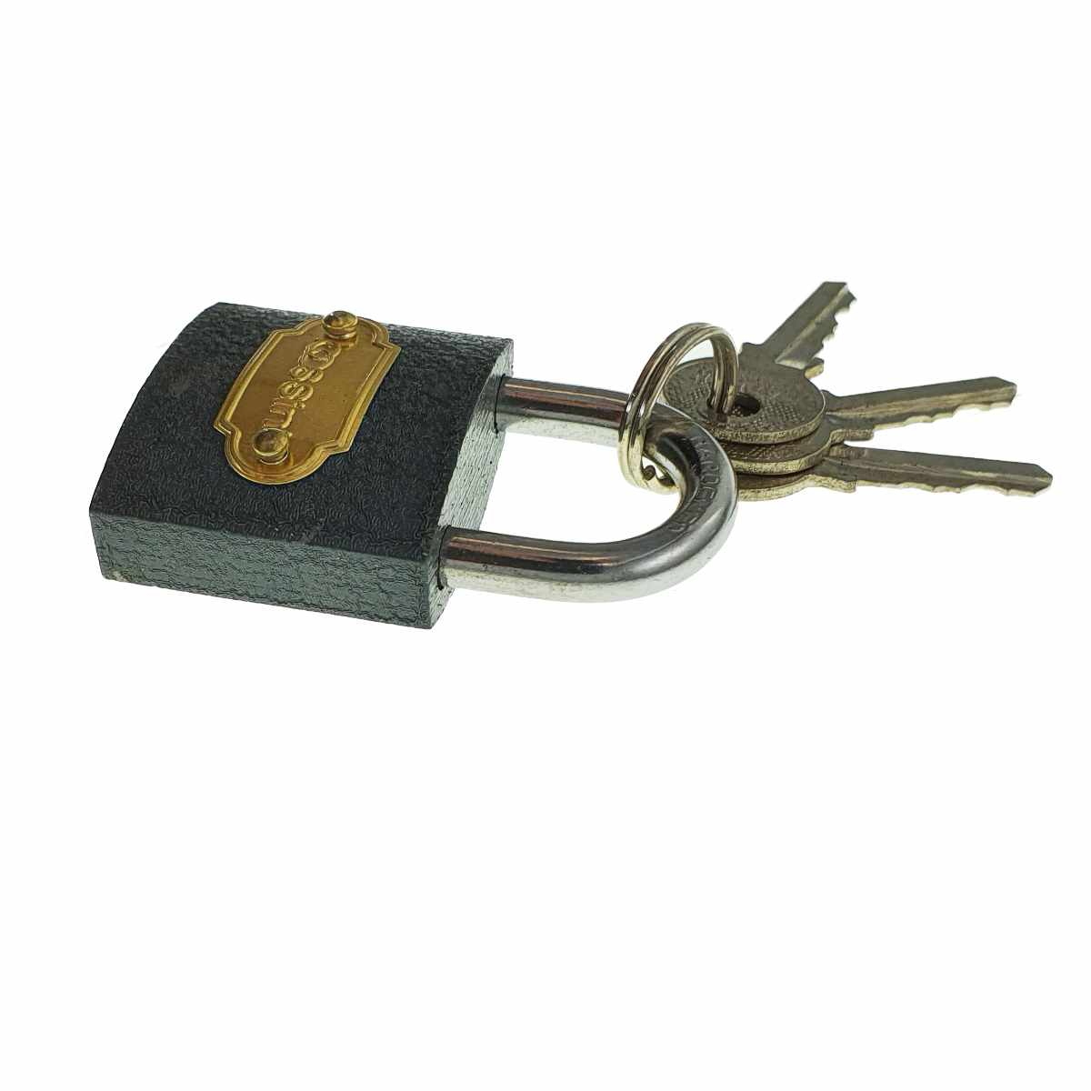 Lacat Bossini 11408, 3 chei incluse, inchidere automata prin apasare, culoare neagra [16]