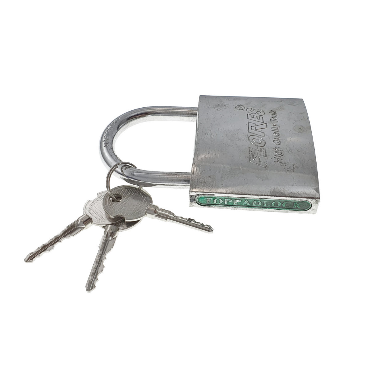 Lacat din inox, cu 3 chei stea, 75 mm, FS-11441, otel durificat, argintiu [2]