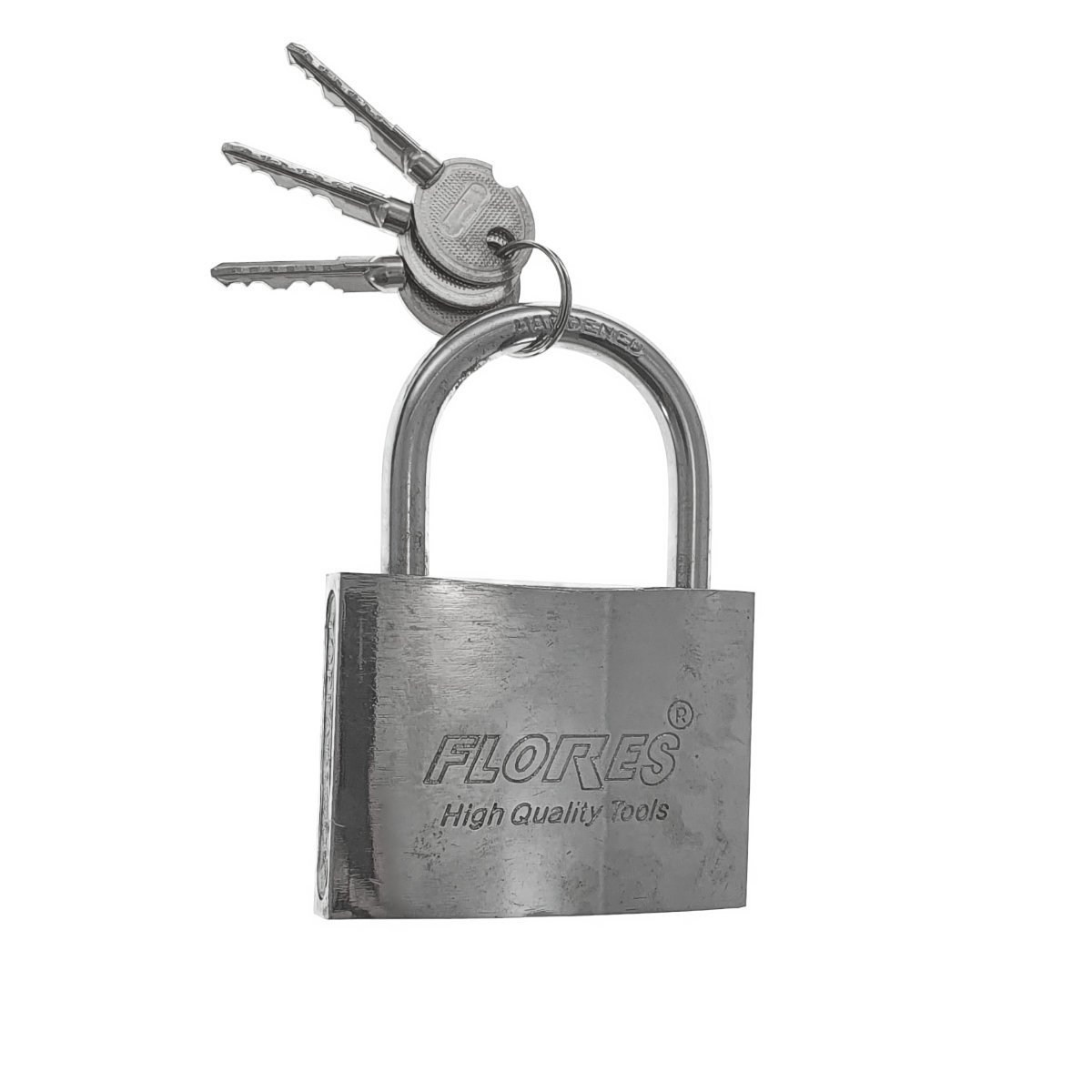 Lacat din inox, cu 3 chei stea, 75 mm, FS-11441, otel durificat, argintiu [1]