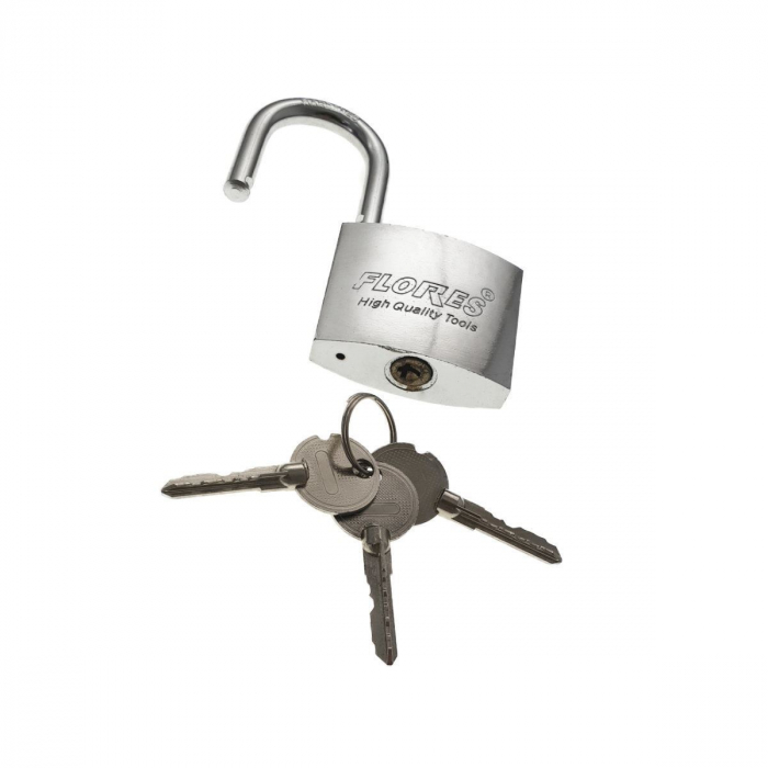 Lacat inox, FS-11439, cu cheie stea,50mm,argintiu [1]