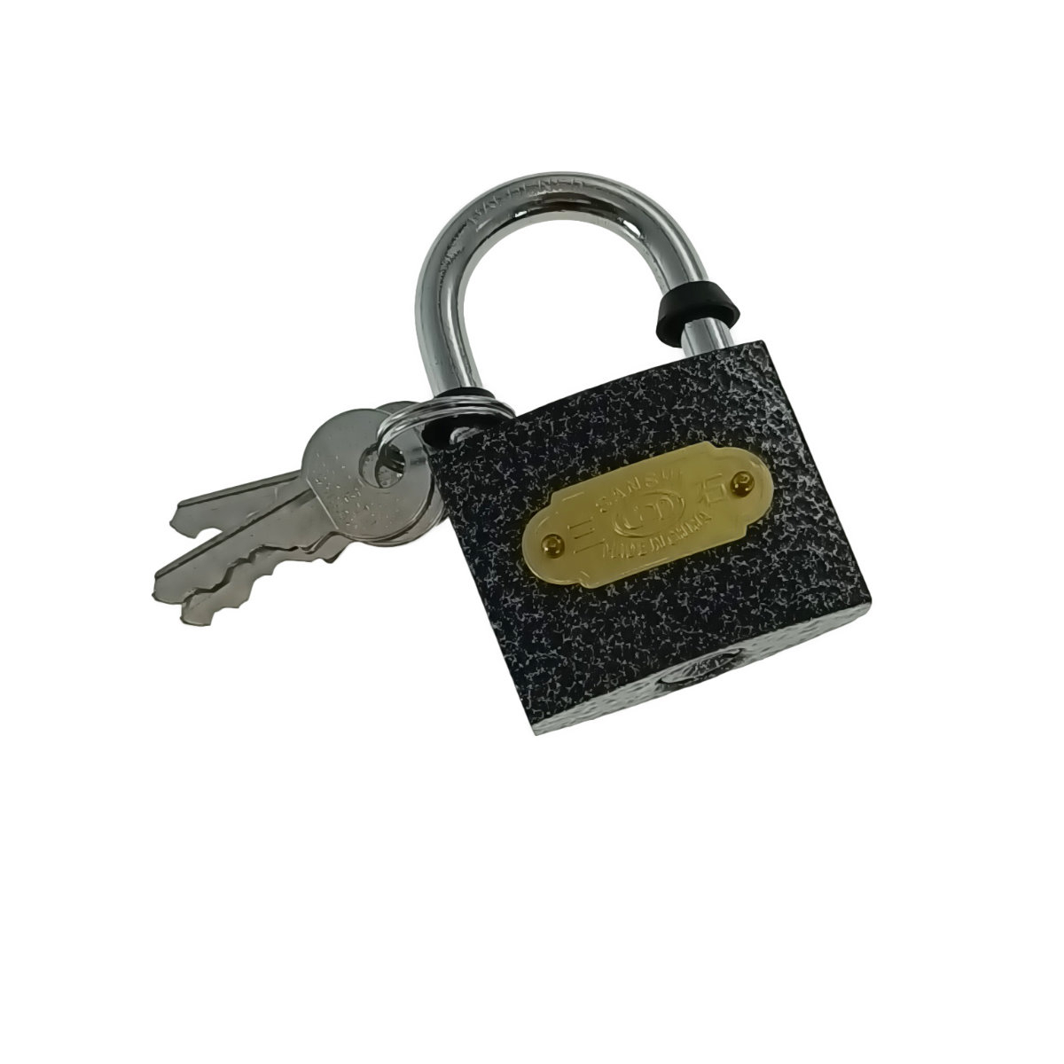 Lacat metalic, cod 12810, 48mm, 3 chei, 187gr, negru [3]