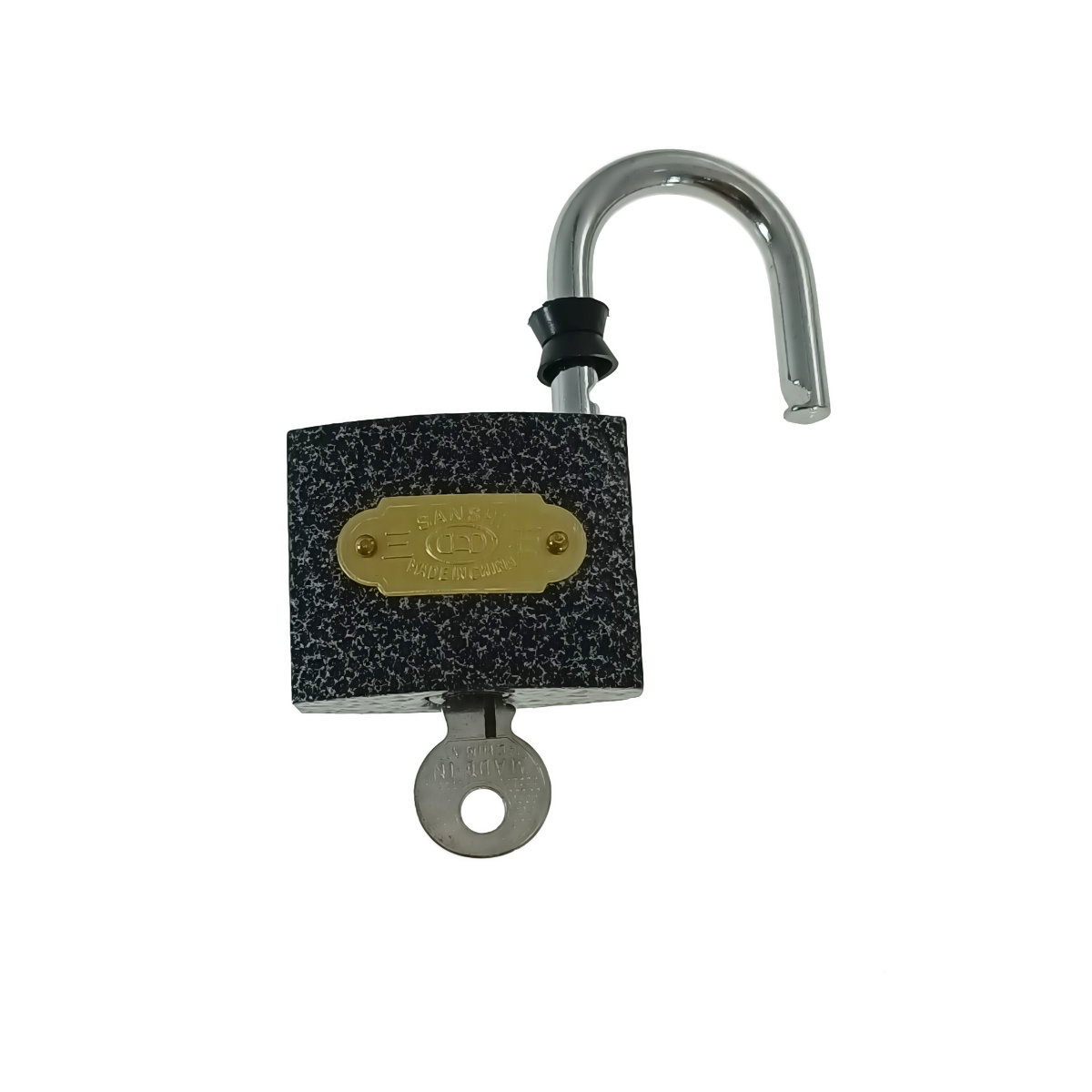 Lacat metalic, cod 12810, 48mm, 3 chei, 187gr, negru [2]