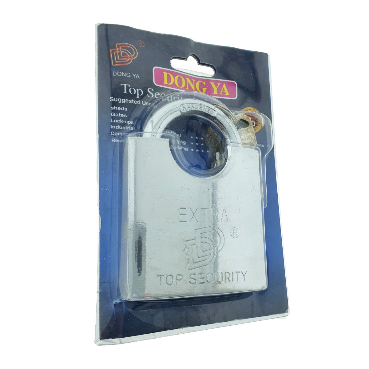 Lacat metalic, cu protectie Anti Spargere, FS-11432, otel durificat, 70 mm, 540g, argintiu [6]