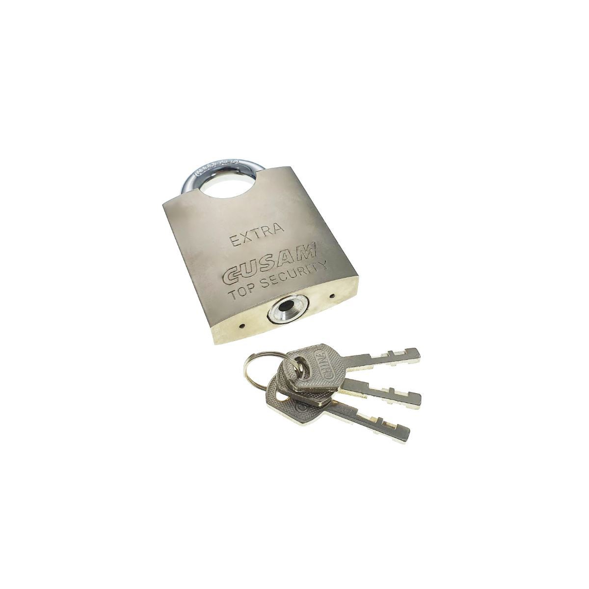 Lacat metalic Gusam Safe-Lock, cu protectie Anti Spargere, 60mm, 412g, cu 3 chei [4]