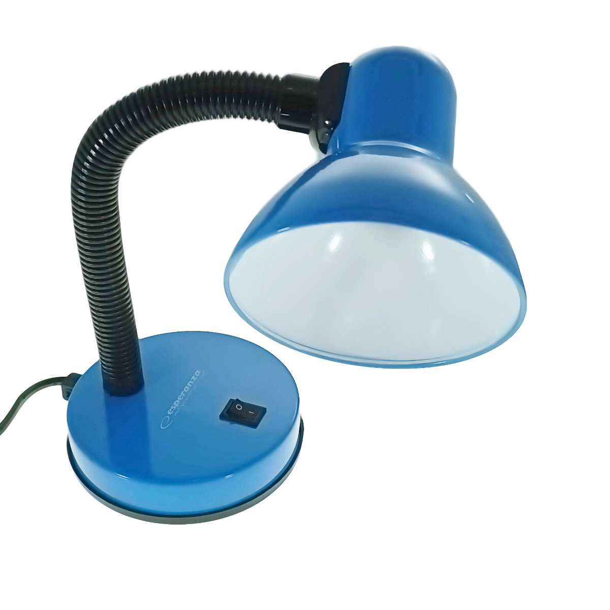 Lampa de birou cu brat flexibil, Esperanza Vega 94376, 31 cm inaltime, dulie E27, albastra [5]
