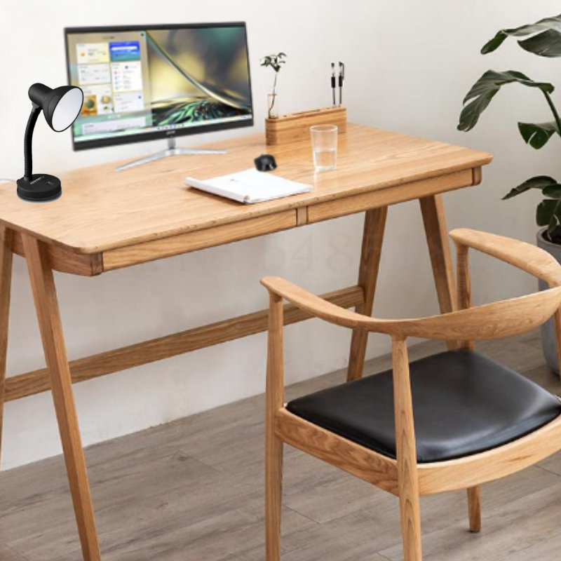 Lampa de birou cu brat flexibil, Esperanza Vega 94378, 31cm inaltime, dulie E27, neagra [8]