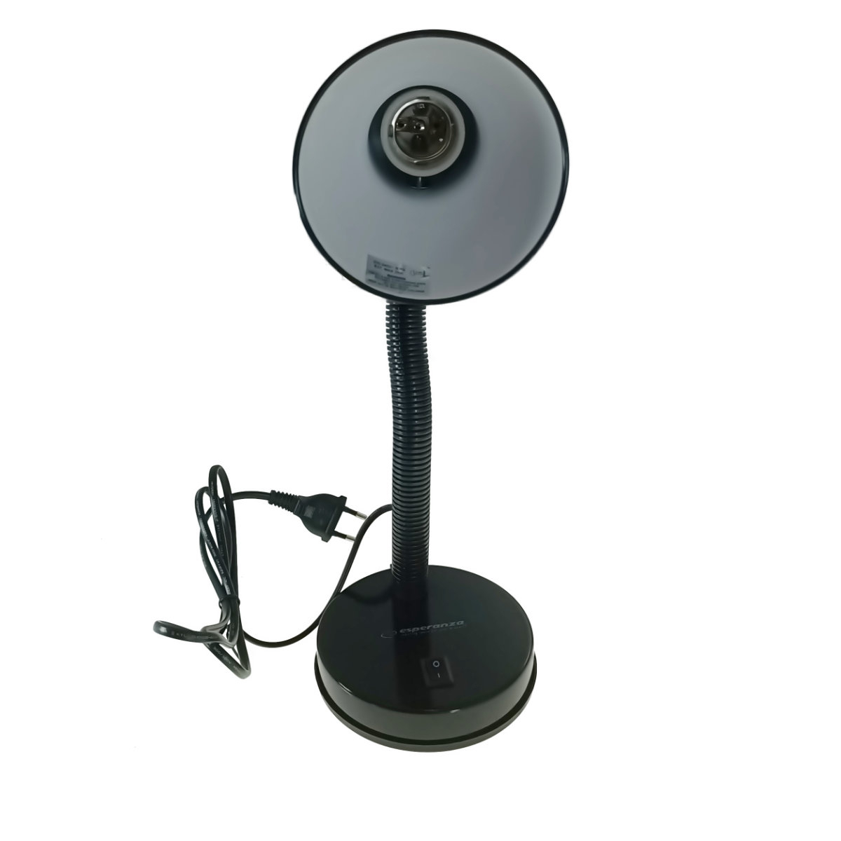 Lampa de birou cu brat flexibil, Esperanza Vega 94378, 31cm inaltime, dulie E27, neagra [3]