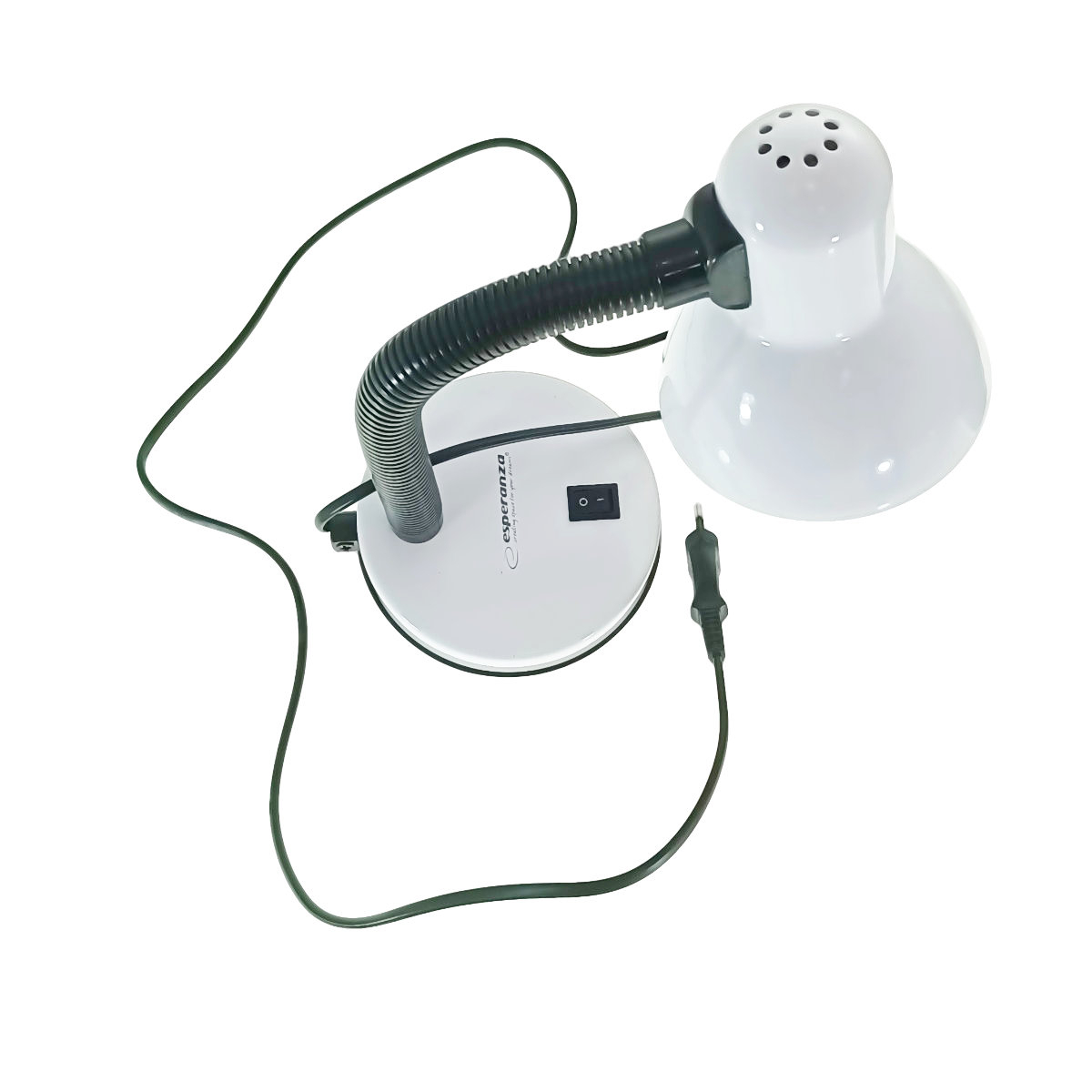 Lampa de birou cu brat flexibil, Esperanza Vega 94380, 31cm inaltime, dulie E27, alba [3]