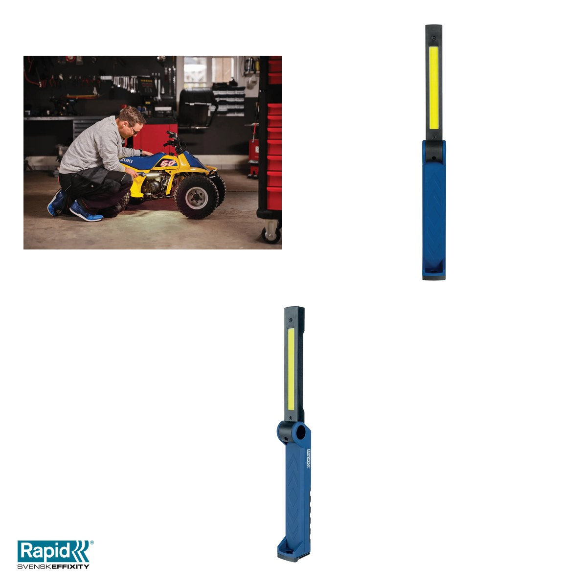 Lampa de lucru LED Rapid The Mechanic 2 in 1 pliabila, 250 sau 500 lumeni si spot de 50 lumeni, magnet si carlig, IP20, 44x197x33 mm [6]