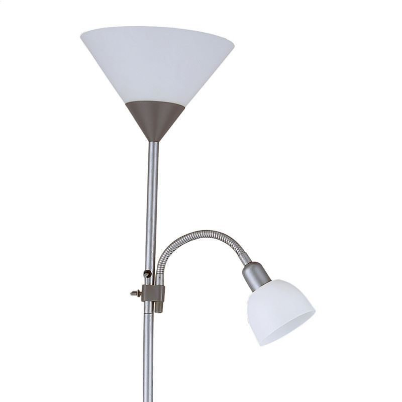 Lampa de podea Platinet PFLF066GR , E27 si E14 ,180cm , metal si plastic , gri cu alb 44527 [5]