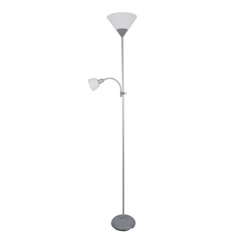 Lampa de podea Platinet PFLF066GR , E27 si E14 ,180cm , metal si plastic , gri cu alb 44527 [4]