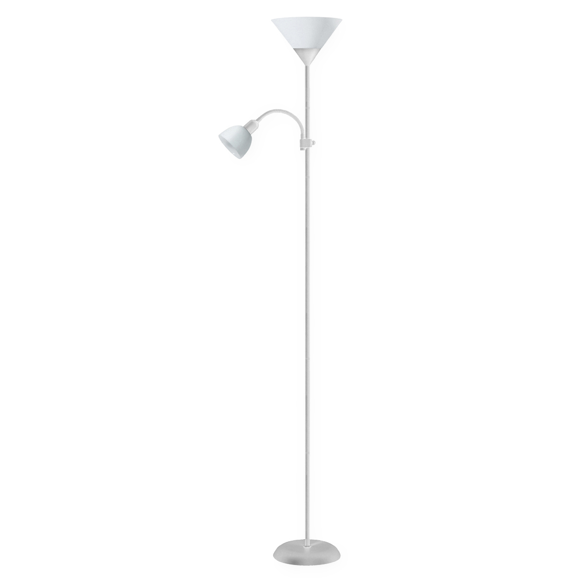 Lampa de podea Platinet PFLF066W , E27 si E14 , 180cm , metal si plastic , alba [3]