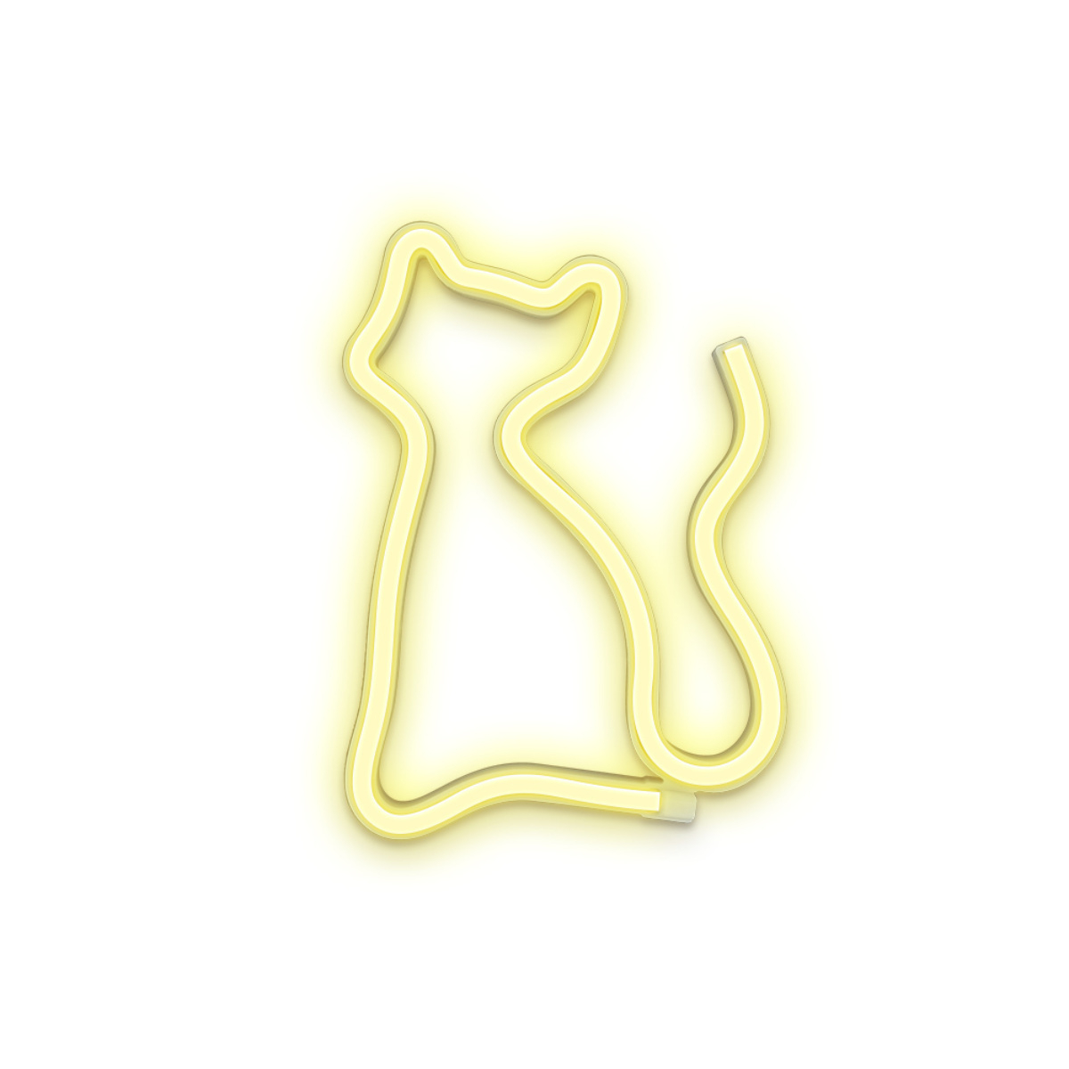 Lampa decorativa LED tip Neon, model Pisica, 24 x 17 cm, Forever Light Cat 94935, iluminare decorativa, lumina calda, galben [1]