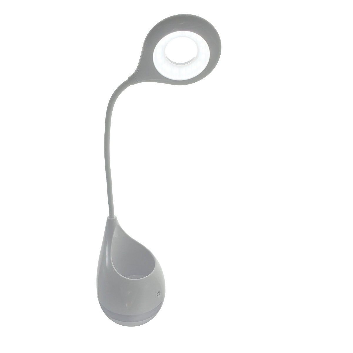 Lampa Led 5W, de birou, Platinet 45211, cu acumulator 2000mAh, cu suport accesorii, 500x120x120mm, ABS, alba [2]