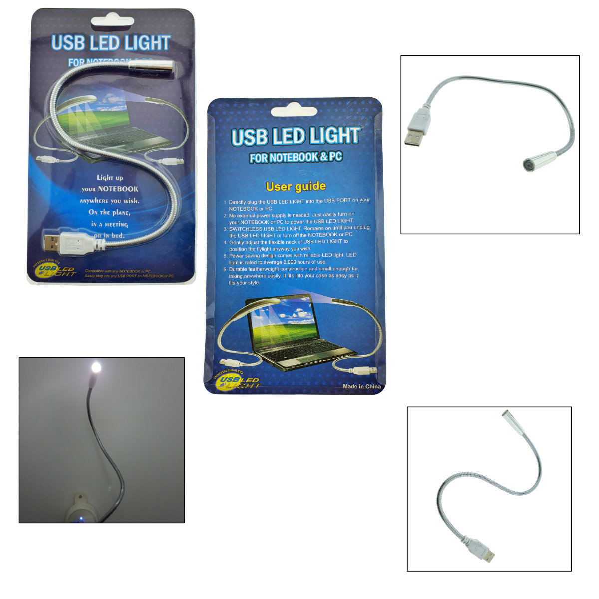 Lampa LED cu conectare USB , cablu flexibil, CMP-USBLIGHT, argintie [6]