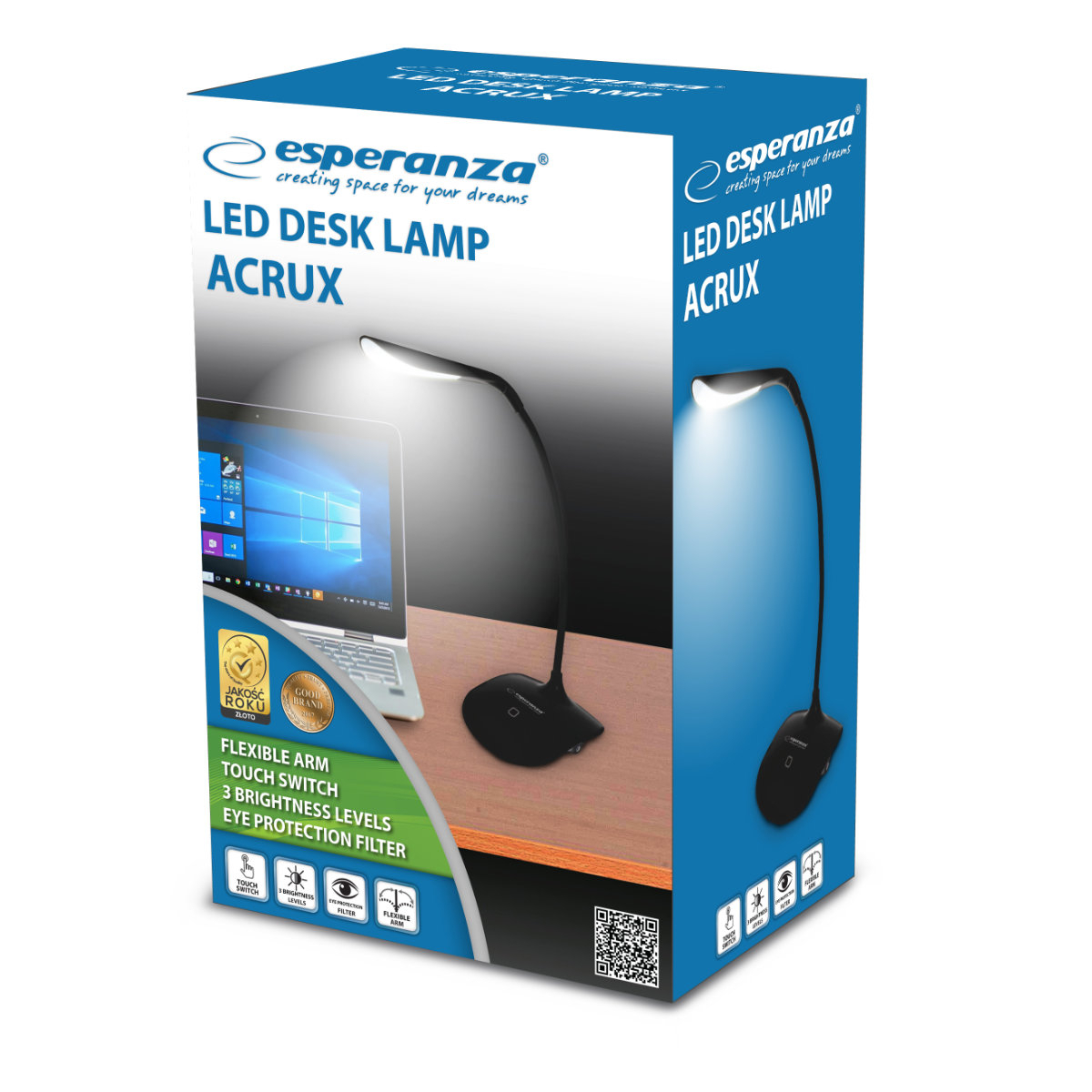 Lampa LED, Esperanza Acrux ELD103K, brat flexibil 21 cm, alimentare duala, cablu 110 cm, 4 x AAA, neagra [5]