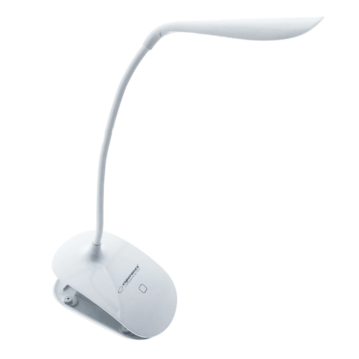 Lampa LED, Esperanza Deneb ELD104W, cu clema de prindere, brat flexibil 21 cm, cablu 110 cm, alba [1]