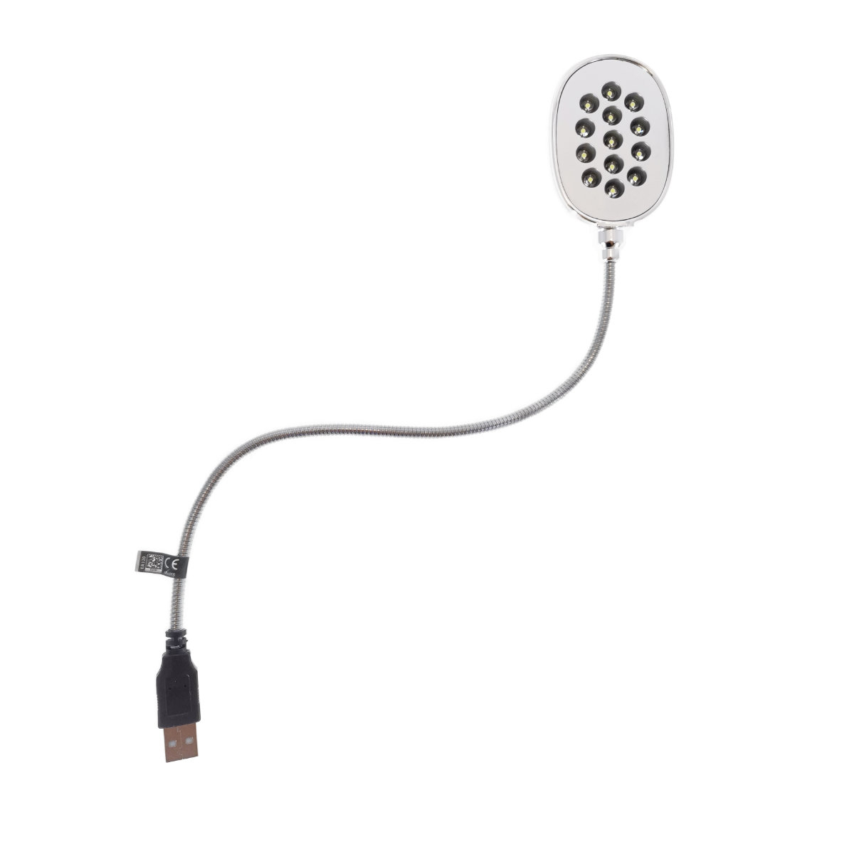Lampa LED Esperanza EA120, brat flexibil 20 cm, conector USB Tip A, argintie cu negru [1]