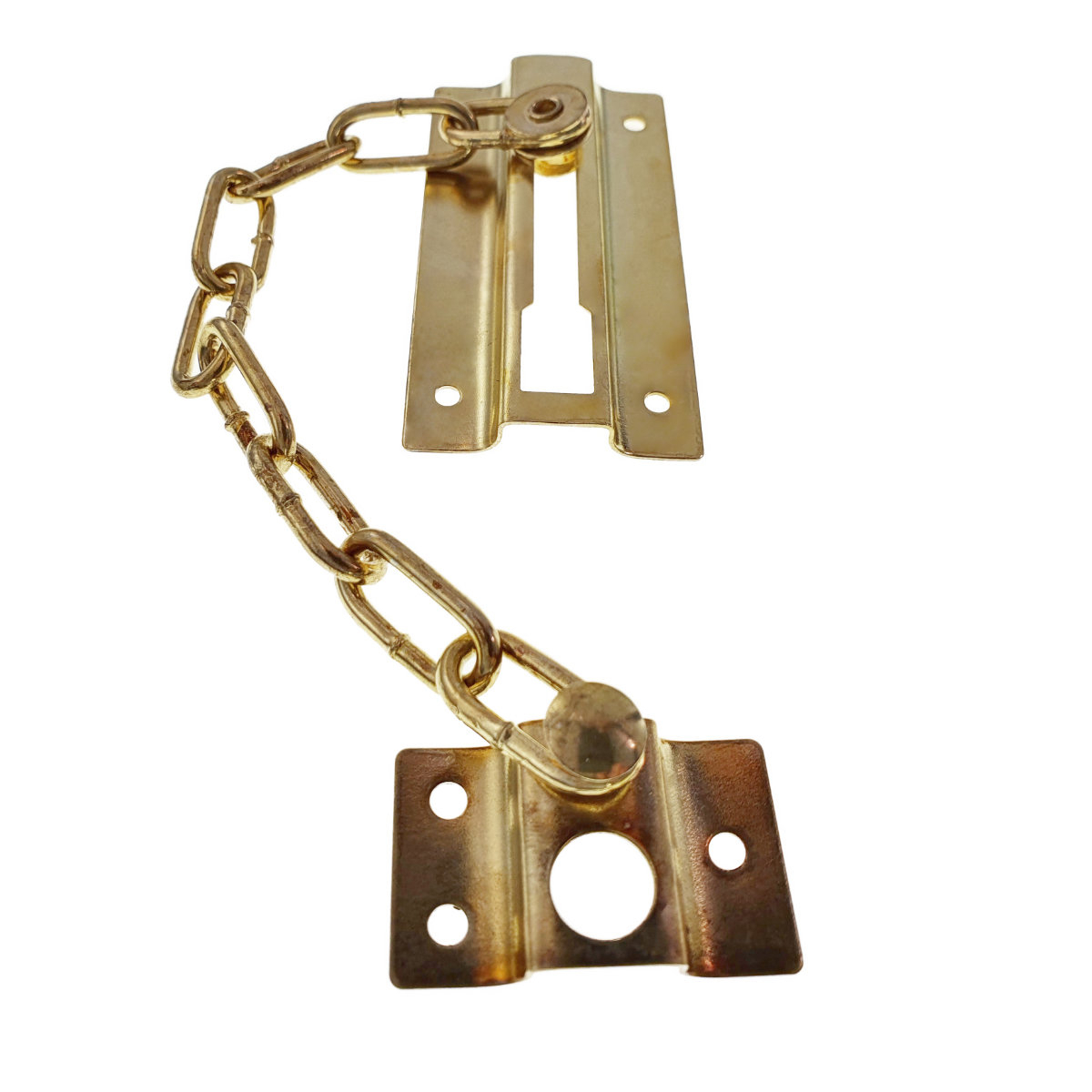 Lant de siguranta pentru usa de intrare, blocare si intredeschidere, 85x43mm, lungime lant 185mm, auriu [8]