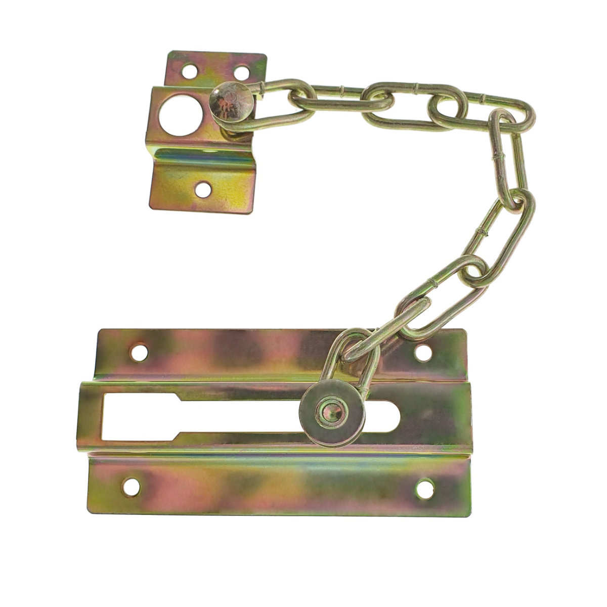 Lant de siguranta pentru usa de intrare, blocare si intredeschidere, 86x43mm, lungime lant 180mm, auriu [1]