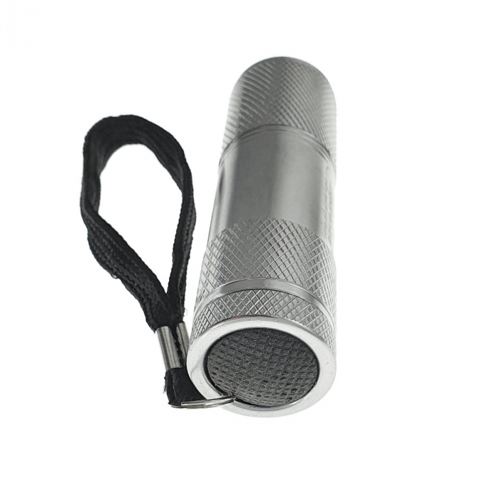 Lanterna cu 9 led-uri, Esperanza 91586 ALTAIR , corp aluminiu, lungime 90mm, 3xAAA , argintie [3]