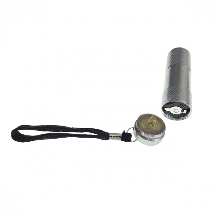 Lanterna cu 9 led-uri, Esperanza 91586 ALTAIR , corp aluminiu, lungime 90mm, 3xAAA , argintie [4]