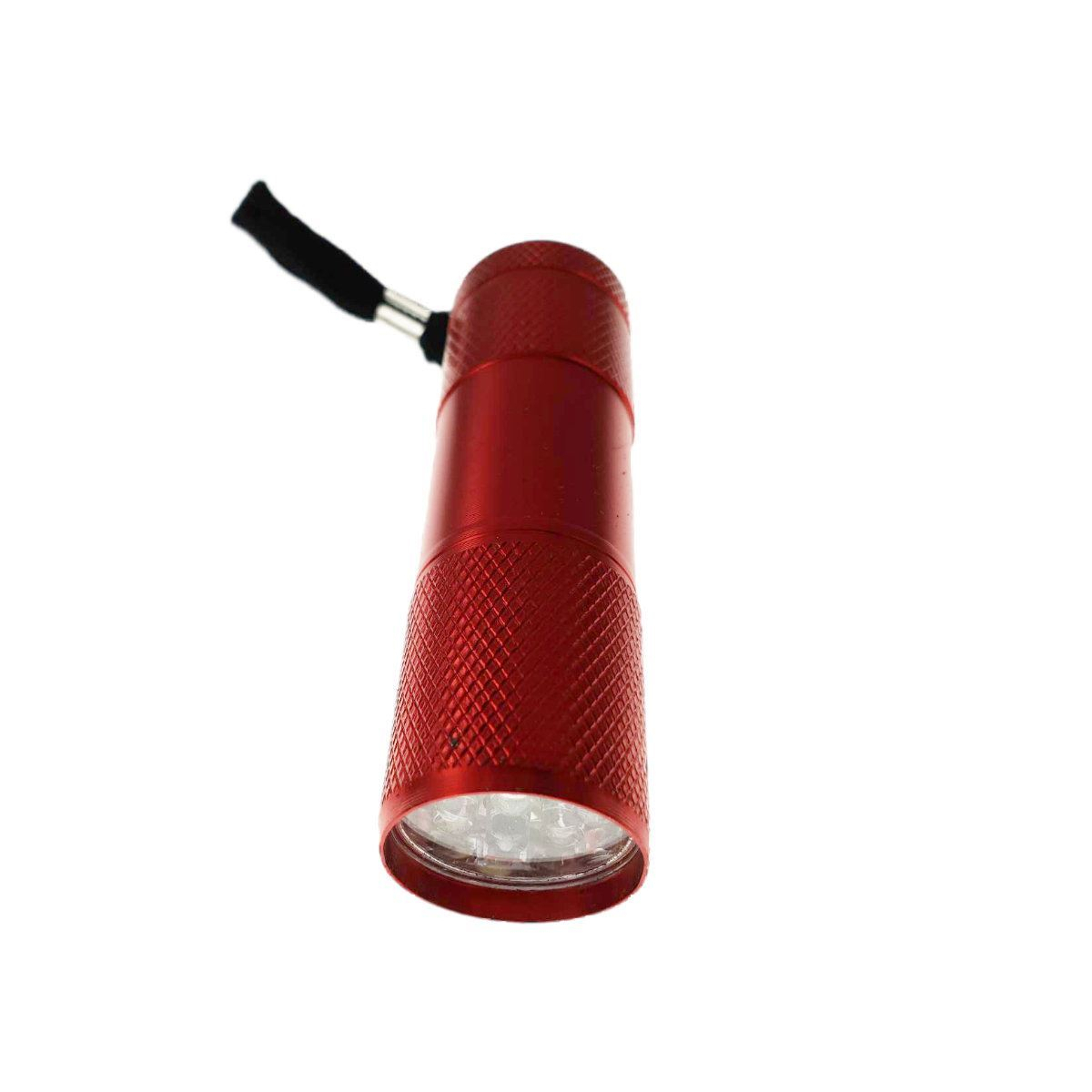 Lanterna cu 9 led-uri, Esperanza 91586 ALTAIR , corp aluminiu, lungime 90mm, 3xAAA , rosie [4]