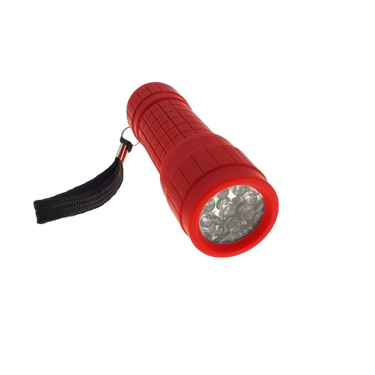 Lanterna cu 9 led-uri, Lamex 72826, cu prindere anti-alunecare, 100x30mm, 3xAAA, rosie [1]