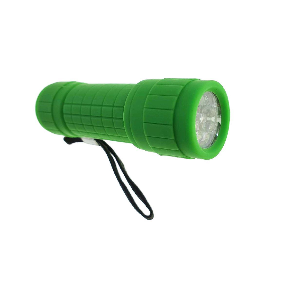Lanterna cu 9 led-uri, Lamex 72826, cu prindere anti-alunecare, 100x30mm, 3xAAA, verde [4]