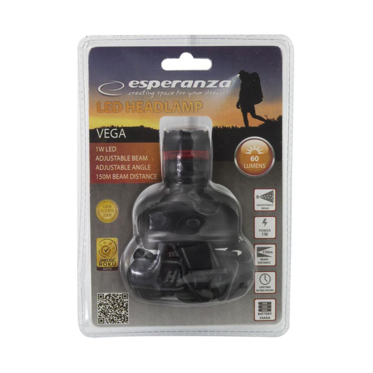 Lanterna frontala cu led, Vega EOT002, 1W, 60 lumeni, cu unghi si lumina reglabila [11]