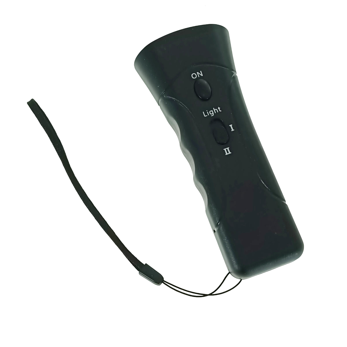 Lanterna LED cu aparat ultrasunete pentru caini, 2xLED, cu agatatoare, antrenament si protectie, neagra [1]