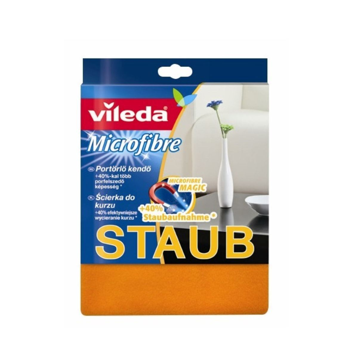 Laveta Vileda 12496,pentru praf,40x30cm,portocalie [6]