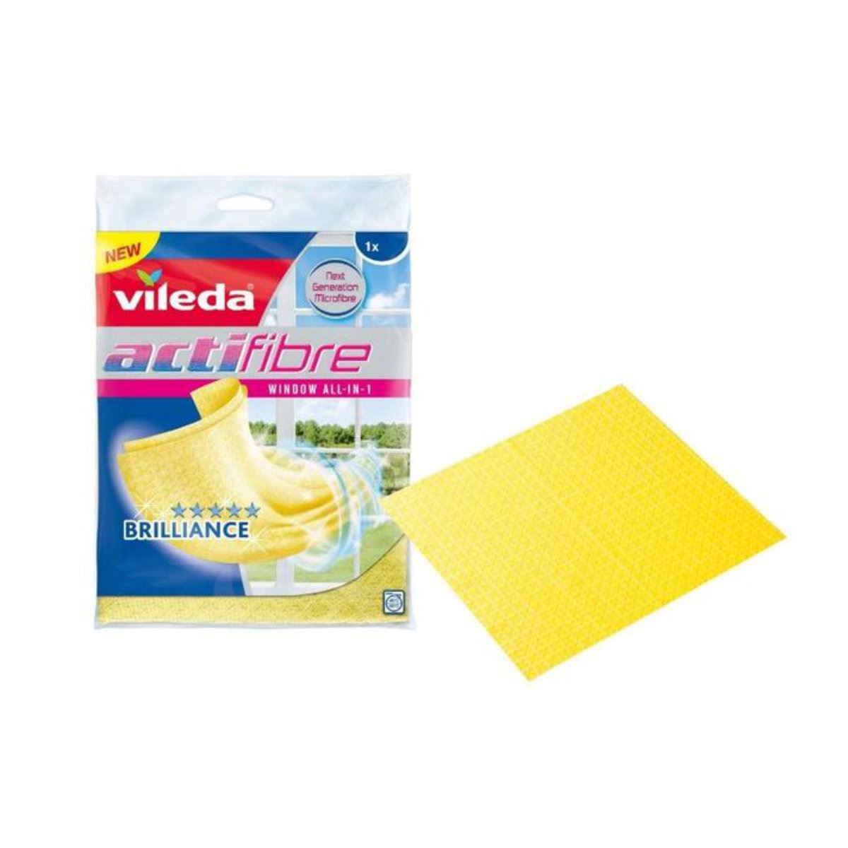 Laveta Vileda Actifibre Brilliance 19592 pentru geamuri,sticla,galbena [6]