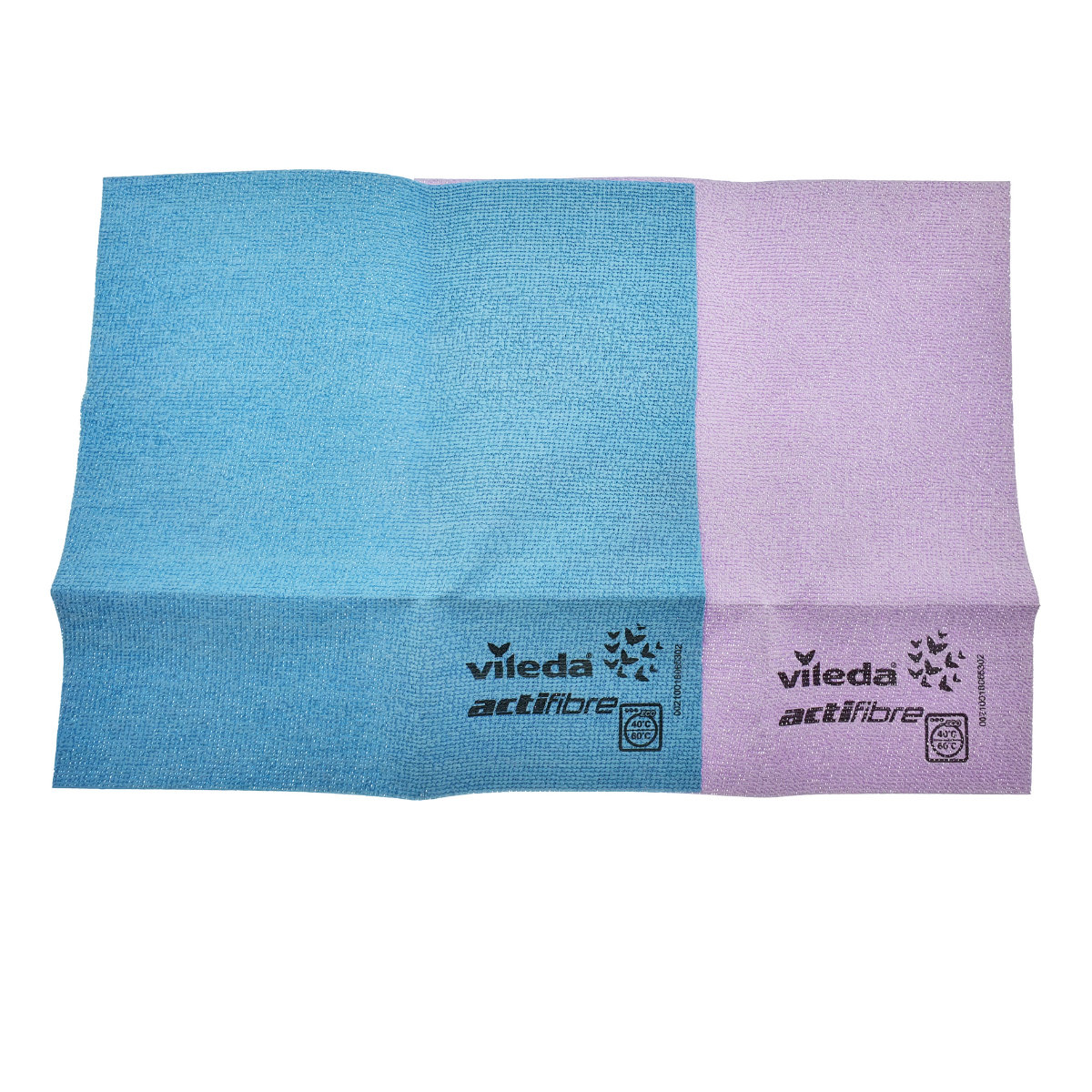 Lavete de curatare suprafete, Vileda Actifibre 2 Duopack, 29 x 29 cm, mov si albastru [8]