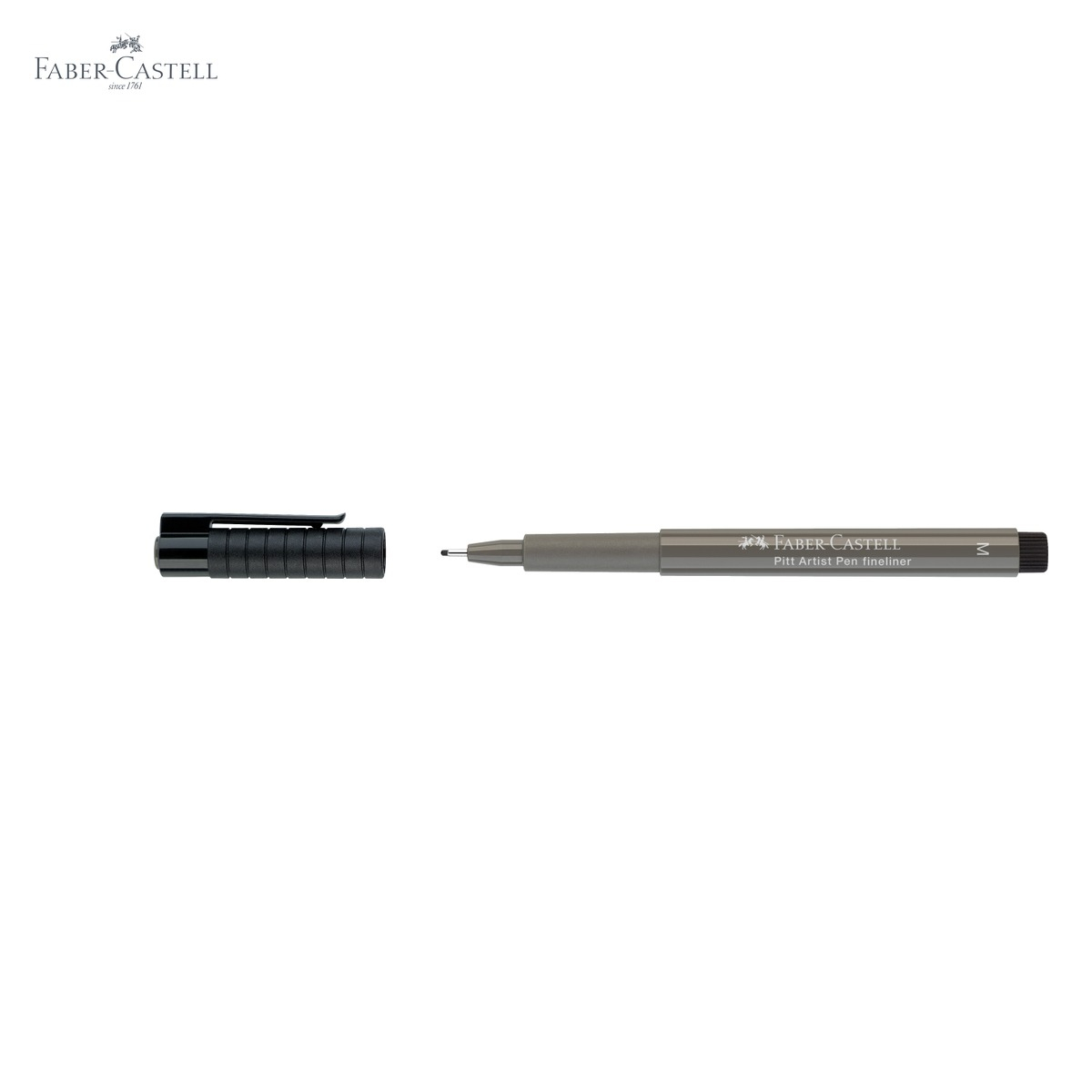 Liner artist Faber-Castell Pitt Artist Pen, varf M 0.7 mm, cerneala permanenta rezistenta la apa, gri cald IV [5]